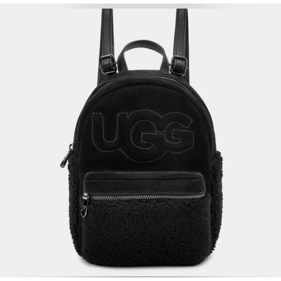Ugg Dannie Mini Backpack Black Sherpa NWOT - Picture 2 of 5
